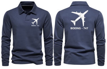 BOEING 747 LONG SLEEVE POLO